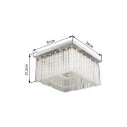 Luminosa Lighting Luminosa Vince Ceiling Light Chrome Clear Glass Shade Led 4000K - thumbnail 6