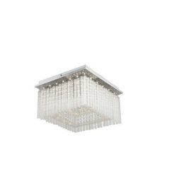 Luminosa Lighting Luminosa Vince Ceiling Light Chrome Clear Glass Shade Led 4000K - thumbnail 1