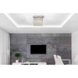 Luminosa Lighting Luminosa Vince Ceiling Light Chrome Clear Glass Shade Led 4000K - thumbnail 5