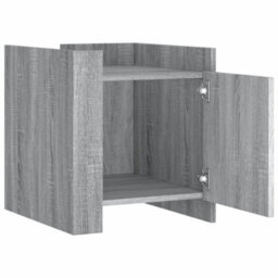 Berkfield Bedside Cabinet Grey Sonoma 45X50X50 Cm Engineered Wood - thumbnail 7