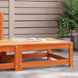 Walplus Garden Outdoor Footstool Wax Brown 70X70X30 Cm Solid Wood Pine - thumbnail 1