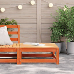 Walplus Garden Outdoor Footstool Wax Brown 70X70X30 Cm Solid Wood Pine - thumbnail 3