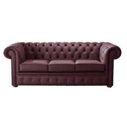 Chesterfield 3 Seater Shelly Philly Leather Sofa Bespoke In Classic Style - thumbnail 1