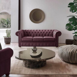Chesterfield 3 Seater Shelly Philly Leather Sofa Bespoke In Classic Style - thumbnail 2