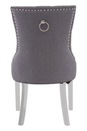 Orsina Classic Minimalist Design Grey Dining Chair, Diamont Tufted Bedroom Chair, Modern Grey Lounge Chair - thumbnail 5