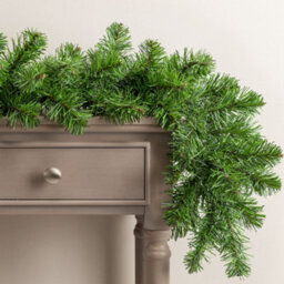 Christow Christmas Garland Artificial Plain Green Pine Decoration - thumbnail 2
