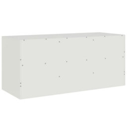 Berkfield Tv Cabinet White 99X39X44 Cm Steel - thumbnail 9
