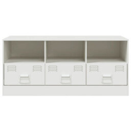 Berkfield Tv Cabinet White 99X39X44 Cm Steel - thumbnail 6