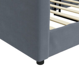 Berkfield Day Bed Dark Grey 90X190 Cm Velvet - thumbnail 6