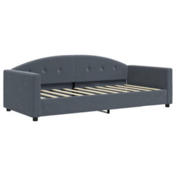 Berkfield Day Bed Dark Grey 90X190 Cm Velvet - thumbnail 2