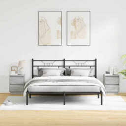 Berkfield Modern Bedside Cabinets With Led Lights 2 Pcs Grey Sonoma 39X34.5X50 Cm - thumbnail 4