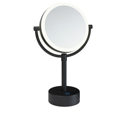 Cosmic Magnifying Mirror, X1/x5, Swivel, Adjustable Led Light, Matt Black, Usb Charging Port, Architect Collection (3W 5V/1A) - image 1