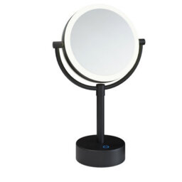 Cosmic Magnifying Mirror, X1/x5, Swivel, Adjustable Led Light, Matt Black, Usb Charging Port, Architect Collection (3W 5V/1A) - thumbnail 1