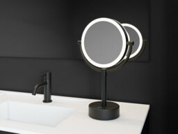 Cosmic Magnifying Mirror, X1/x5, Swivel, Adjustable Led Light, Matt Black, Usb Charging Port, Architect Collection (3W 5V/1A) - thumbnail 4