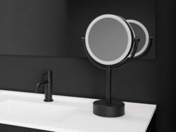 Cosmic Magnifying Mirror, X1/x5, Swivel, Adjustable Led Light, Matt Black, Usb Charging Port, Architect Collection (3W 5V/1A) - thumbnail 2