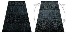 RugsX Wool Carpet Omega Karaja Flowers Dark Blue 200X300 Cm - thumbnail 3