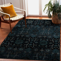 RugsX Wool Carpet Omega Karaja Flowers Dark Blue 200X300 Cm - thumbnail 5