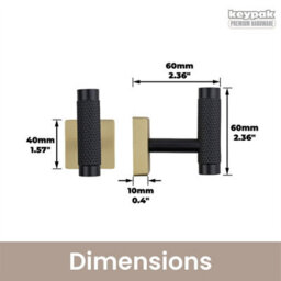 Keypak 5 Pack Square Plate Knurled Coat Hook - Sleek Wall Mounted Hook Contemporary Home Decor, Easy Diy Installation - thumbnail 3