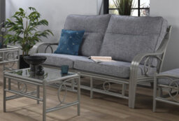 Desser Madrid Grey Natural Rattan Coffee Table With Glass Top Table Real Cane Wicker Tea Table - H48Cm X W67Cm X D53Cm - thumbnail 4