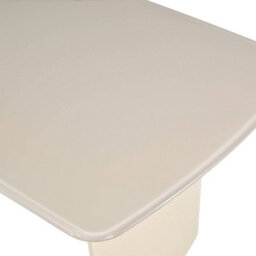 Sweeek - Dining Table With Tempered Glass Top, Sandblasted Finish, Seats 8 Cream 180X90X76 Cm - Lior - thumbnail 4