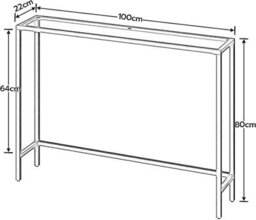 Rafaelo Mobilia Gold Metal Hallway Console Table - thumbnail 7
