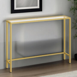 Rafaelo Mobilia Gold Metal Hallway Console Table - thumbnail 3