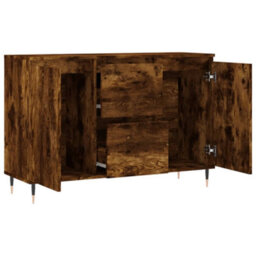 Berkfield Sideboard Smoked Oak 104X35X70 Cm Engineered Wood - thumbnail 6