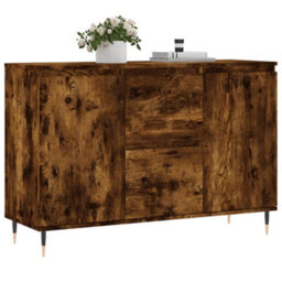 Berkfield Sideboard Smoked Oak 104X35X70 Cm Engineered Wood - thumbnail 3