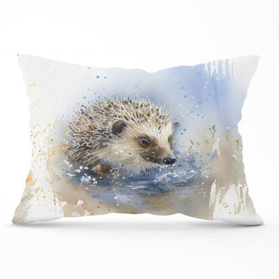 Warren Reed Designer Hedgehog Watercolour Cushions 33Cm X 48Cm