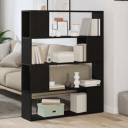 Berkfield Tv Cabinet Black Oak Engineered Wood 100 X 24 X 124 Cm - thumbnail 4