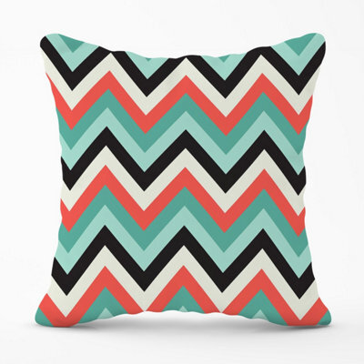 Warren Reed Designer Geometric Colored Chevron Pattern Outdoor Cushion 45Cm X 45Cm - image 1