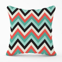 Warren Reed Designer Geometric Colored Chevron Pattern Outdoor Cushion 45Cm X 45Cm - thumbnail 1