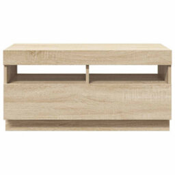 Berkfield Modern Tv Cabinet With Led Lights Sonoma Oak 80X35X40 Cm - thumbnail 9