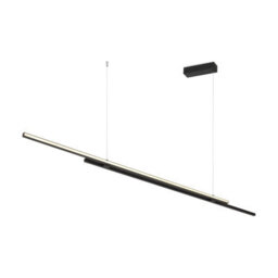 Luminosa Lighting Luminosa Halo Modern 150Cm Bar Pendant Ceiling Light Black 1100Lm White Shade - thumbnail 2