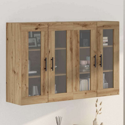 Berkfield Wall Mounted Cabinets 2 Pcs Artisan Oak 69.5X34X90 Cm Engineered Wood - image 1