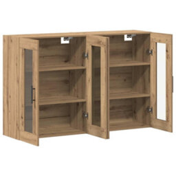 Berkfield Wall Mounted Cabinets 2 Pcs Artisan Oak 69.5X34X90 Cm Engineered Wood - thumbnail 5