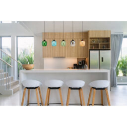 Luminosa Lighting Luminosa Minara Bar Pendant Ceiling Light Matt Black Glass Shade 5X Led 3000K - thumbnail 7