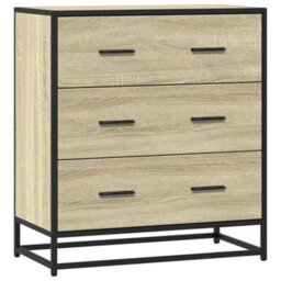 Berkfield Sideboard Sonoma Oak 68X35X76 Cm Engineered Wood And Metal - thumbnail 2