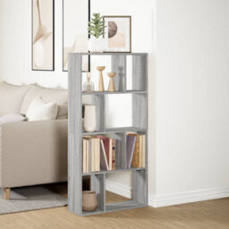 Berkfield Bookcase Grey Sonoma 60X20X120 Cm Engineered Wood - thumbnail 4