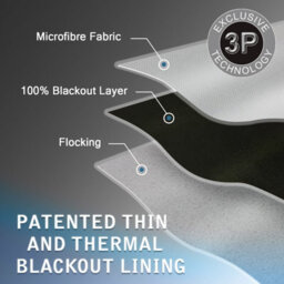 "Homescapes 100% Blackout Curtain Lining Pair 3-Pass Coating, 64 X 52""" - thumbnail 3