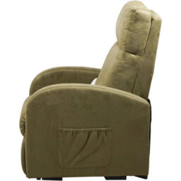 Loops Comfortable Sage Suedette Rise And Recline Chair With Single Motor - thumbnail 4