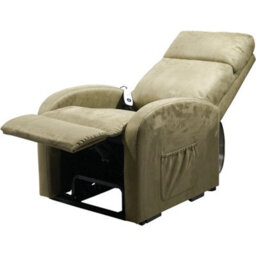 Loops Comfortable Sage Suedette Rise And Recline Chair With Single Motor - thumbnail 2