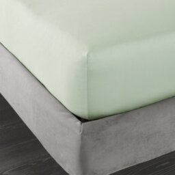 Bianca 400 Thread Count Cotton Sateen Single Fitted Sheet Green - thumbnail 2