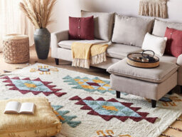 Beliani Rug Duzce Beige 140 X 200 Cm Cotton - thumbnail 2