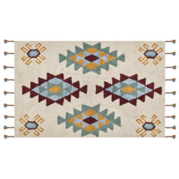Beliani Rug Duzce Beige 140 X 200 Cm Cotton - thumbnail 1