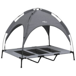 Walplus Dog Bed With Canopy Anthracite Oxford Fabric And Steel - thumbnail 2