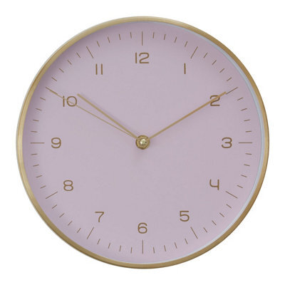Orsina Functional And Stylish Gold And Pink Finish Wall Clock, Versatile Indoor Clock, Elegant Clock For Outdoor - image 1