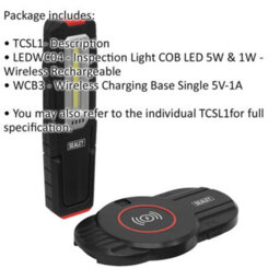 Slim Magnetic Inspection Light With Wireless Charging Base - 5W Cob & 1W Smd Led - thumbnail 2