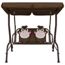 Walplus Kids Swing Bench Brown 115X75X110 Cm Fabric - thumbnail 2