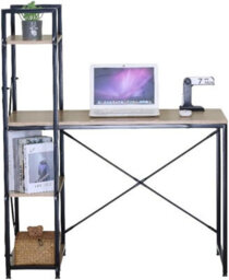 Celino Computer Desk Table Office Home Work Writing Desk Desktop For Pc Laptop Study Storage With Shelves - thumbnail 4